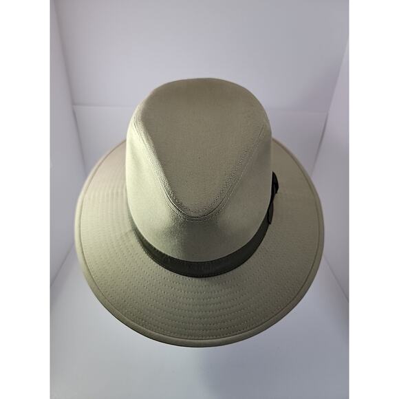 INDIANA JONES Khaki Brown‎ COTTON TWILL 3" Brim MEN'S SAFARI OUTBACK HAT Sz XL - Picture 4 of 7